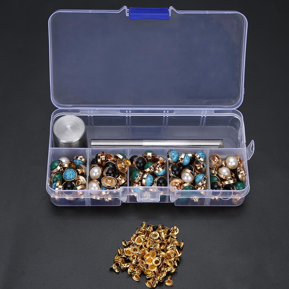 Farbnieten DIY Materialset Lederprodukte Schuhe Hüte Kleidung Harzzubehör 10mm