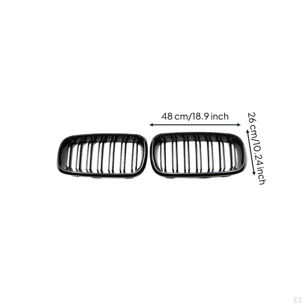 This Vehicle Kidney Grille Gloss Black Front Direct Replacement
