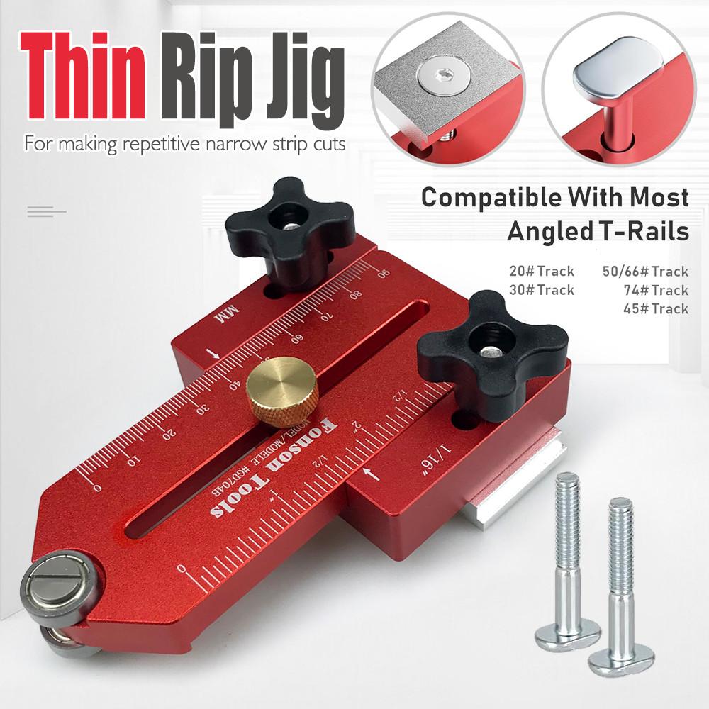 Table Saw Router Table Band Saw Jig Guide Extended Thin Rip Jig Repeat Narrow Strip Cuts Wood Working Tool