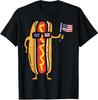 Hotdog Sunglasses American Flag Funny 4th Of July Unisex T-Shirt