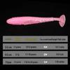 T-Tail Soft Bait Lure: Artificial Worm with Lead Head Hook for Long Cast Bass Fishing, Drop Shot T-Tail Design.