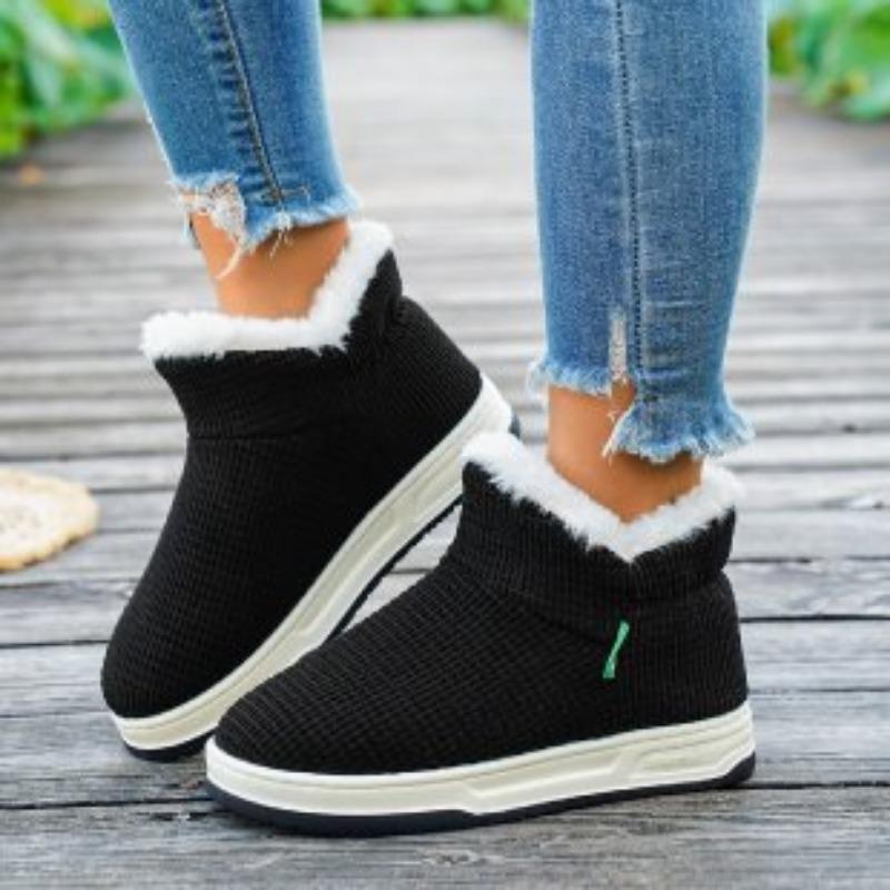 

Anti-slip Thick-soled Women s Indoor Soft-soled, Fleece and Thickened Warm Cotton Shoes 36-37 чёрный