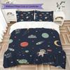 Cute Nordic Style Pattern Bedding Uilt Set Uilt Cover Pillowcase Home Decoration Birthday Gift (1 * Duvet Cover + 2 * Pillowcase  Without Core)24
