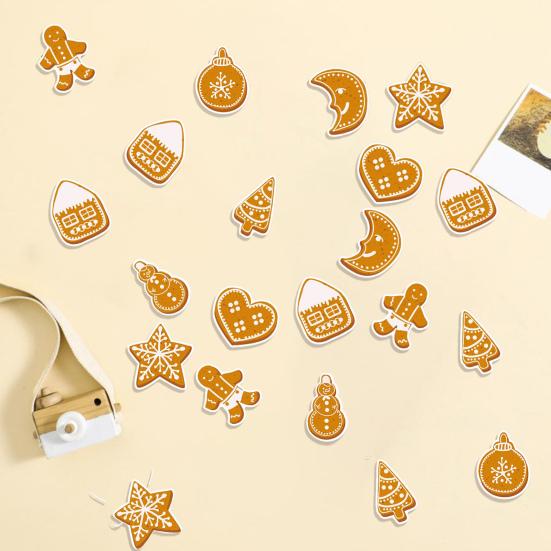 100 Pcs Christmas Gingerbread Cutouts Winter Paper Gingerbread Men Bulletin Board Decorations