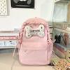 Cute girl versatile casual backpack this year popular solid color simple junior high school student schoolbag girls backpack