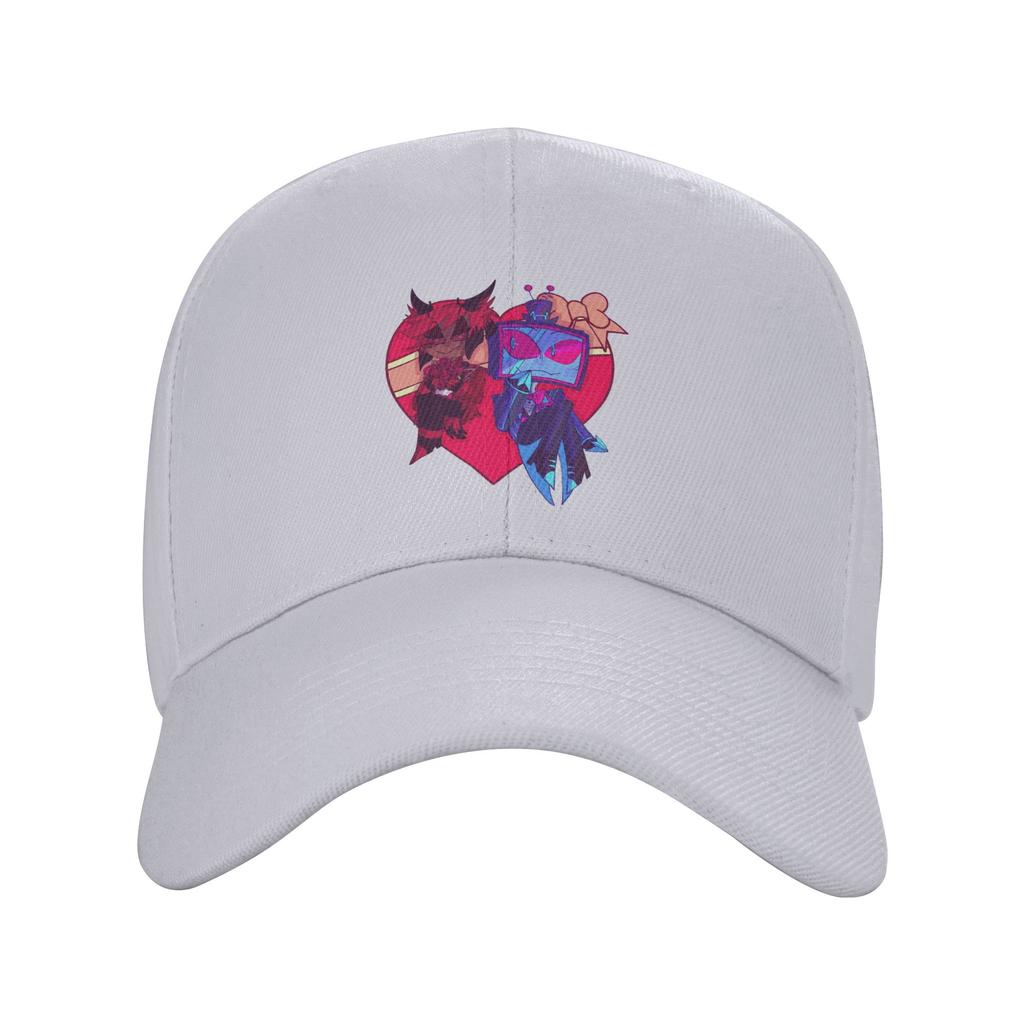 Valentines Alastor and Vox radiostatic Baseball Caps Unisex Sport Sun Caps Hats Adjustable Polyester Fishing Hat Summer Hat