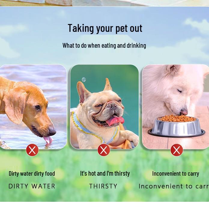 Portable TPE Folding Pet Bowl - Travel-Friendly Collapsible Water Dish for Dogs