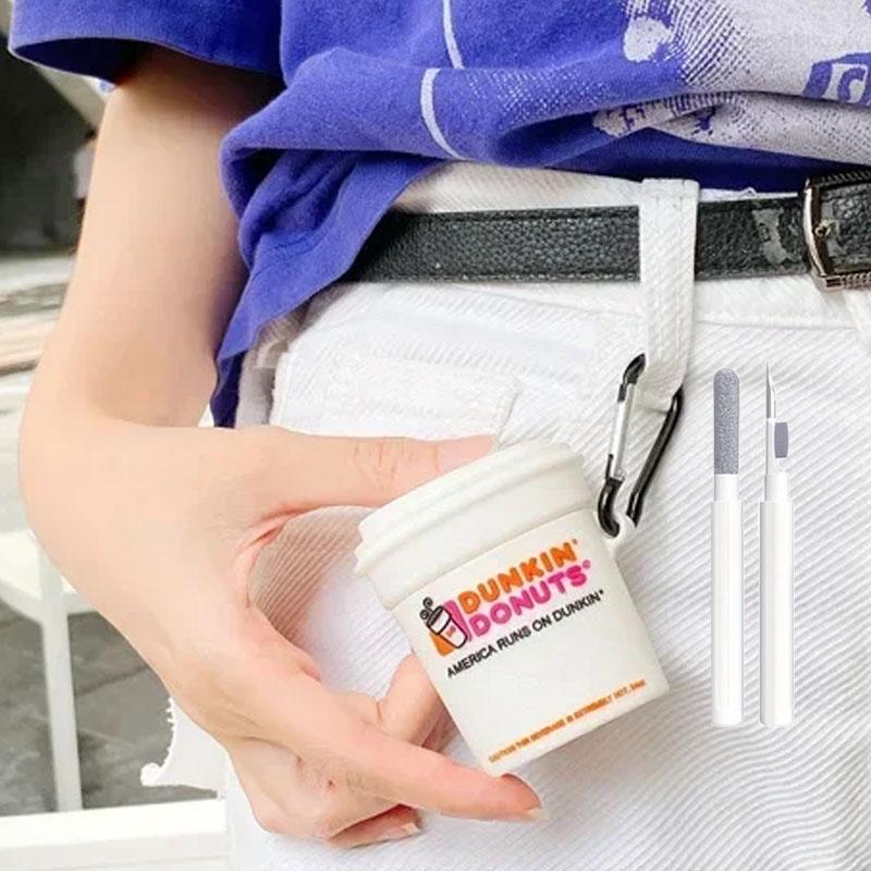 Creative Simulation Coffee Cup Drinking Mug Headphone Cover For Apple Airpods1/2 Pro Pro2 3 4 Silicone Drop Proof Headphone Case