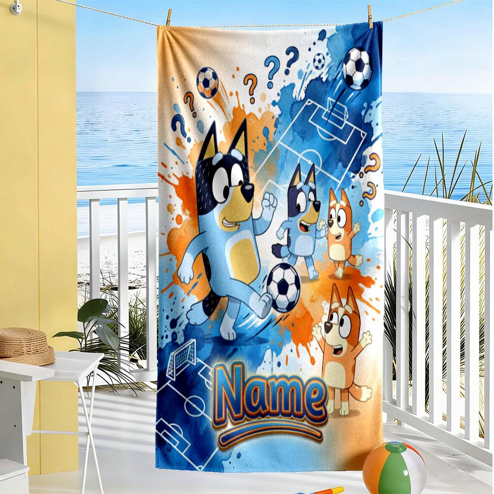 Halloween Friends Personalized Name Beach Towel Soft Durable Quick-Dry Suitable for Swimming Gym Camping Yoga Vacation