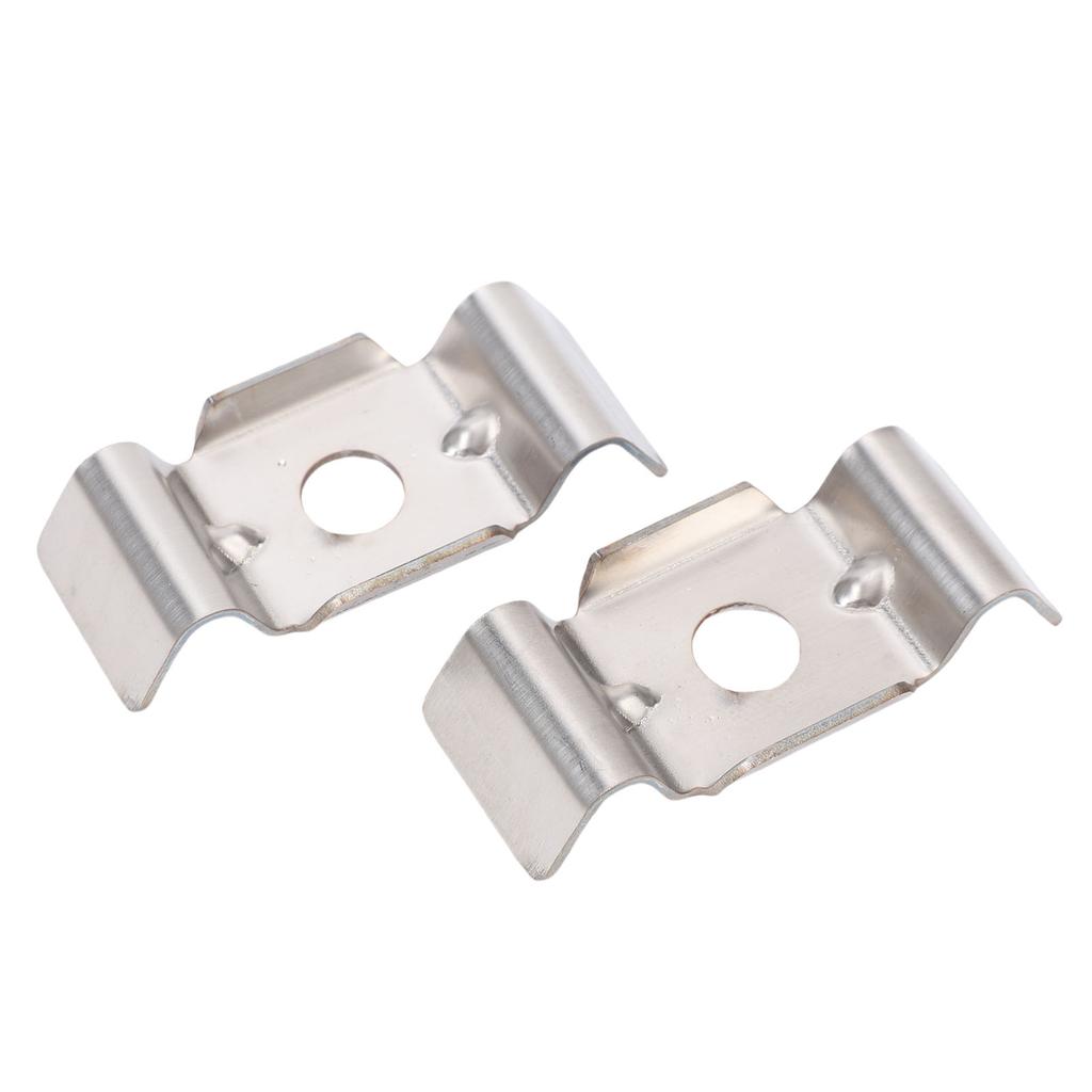 10 Stück Doppelstangen-Mattenzaun-Befestigungszubehör Metallplattenklemme Edelstahlhalterung Beschläge Eckverbinder