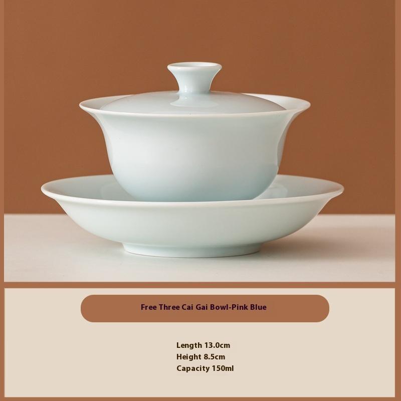 

Kung Fu Tea Set Sancai Cover Bowl Anti-scalding High-end Single Large-capacity Tea Bowl Household Living Room Tea Cup Gaiwan