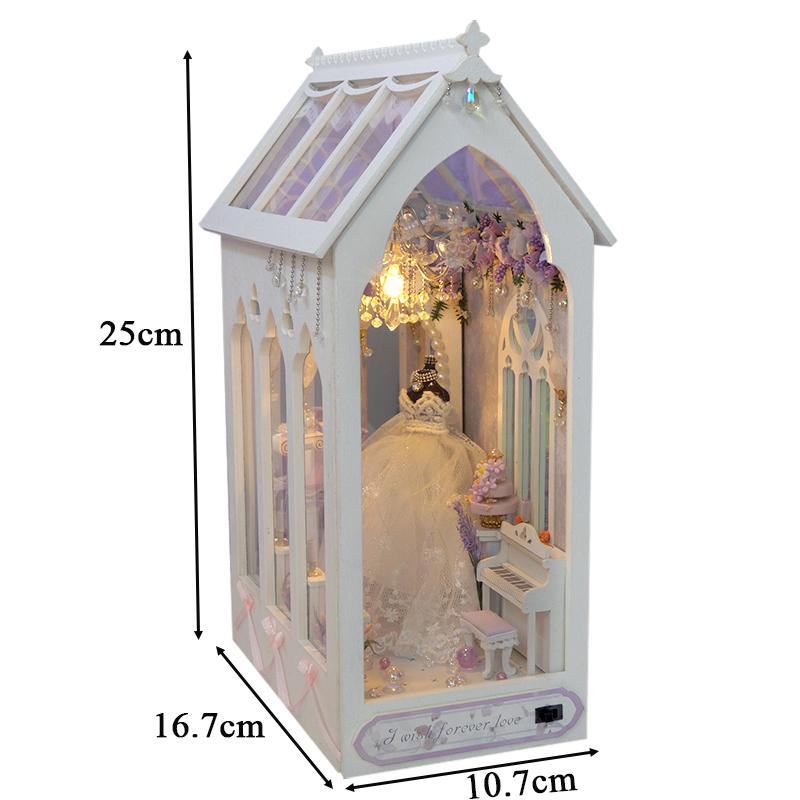 Rincón de Figuras Miniatura de Madera para Libro de Bodas DIY Miniaturas Atril Estantería Hecha a Mano para Regalos de Cumpleaños Manualidades de Decoración del Hogar
