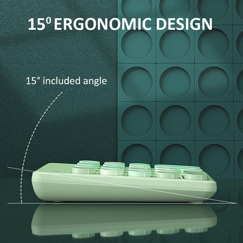 18 Tasten Bluetooth Numerische Tastatur Mix Farbe Candy P Wireless Numpad für Laptop PC Computer Digitale Tastatur für Mädchen Geschenk