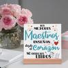 Sem Professores Como Você a Vida Não Teria Classe Placa Impressa Sinal Presente Cerâmica Pôsteres Suporte de Madeira Decoração de Mesa Melhor Presente