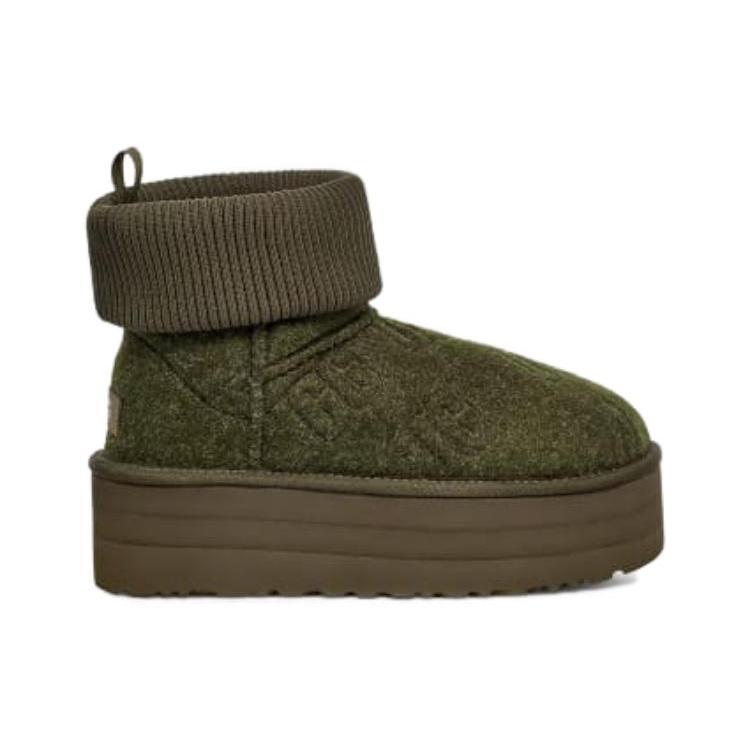 New UGG Classic Mini Platform Felted Boot Forest Night Women's 1144047-FRSN