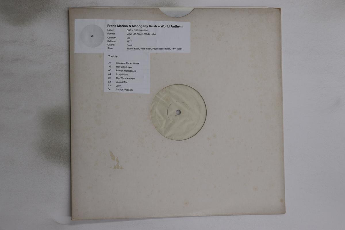 

LP Пластинка FRANK MARINO, MAHOGANY RUSH - World Anthem CBSS81978 CBS 1977 UK Рок Б/У