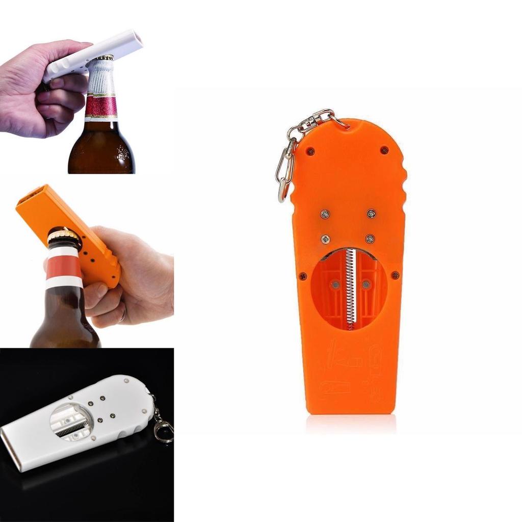 Unikalny Latający Otwieracz do Butelek do Napojów Piwnych z Wyrzutnią Kapsli i Narzędziem Brelokiem