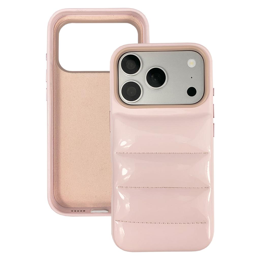 Applicable To IPhone17 Korean Version of Aurora Down Jacket Mobile Phone Case, Bright Laser Apple Mobile Phone Case.