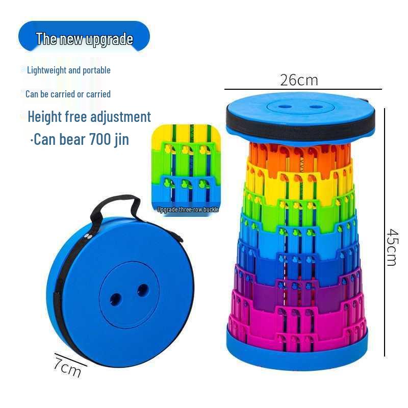 Portable Telescopic Folding Stool for Travel and Outdoor Use