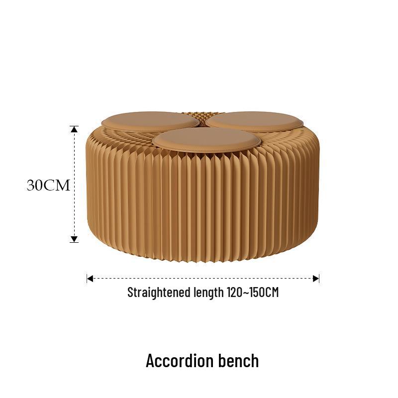 18-Paper Modular Folding Shoe Stool: Stackable, Versatile, Creative Entrance Bench.
