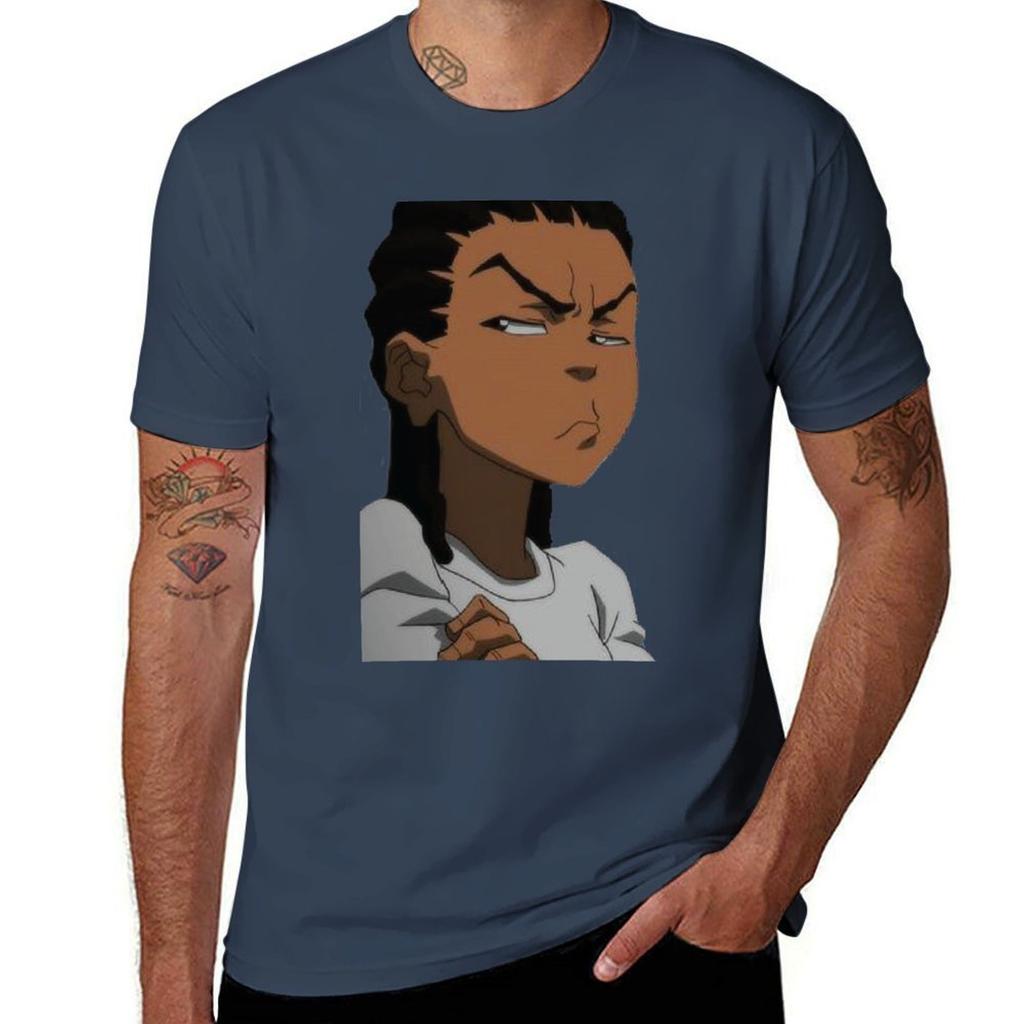 La T-shirt Huey The Boondocks t-shirt in cotone 100% T-shirt unisex cotone pesante T-shirt
