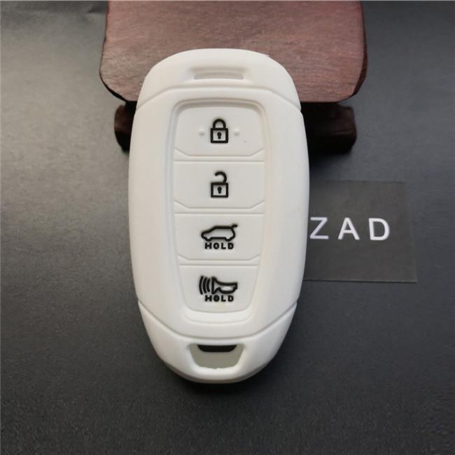 

ZAD 4 buttons silicone rubber car key case cover for hyundai GRANDEUR IG Azera 2017 2016 key case cover shell