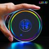 For Alfa Romeo 1/2pc Led Luminous Car Water Cup Coaster 7 Colorful USB Charging Light For Alfa Romeo 4C Mito Giulietta 159 Sport zl9