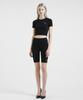 Mejongniateu [Mdn] Maison Logo Short Sleeve Crop Top (2 Colors)