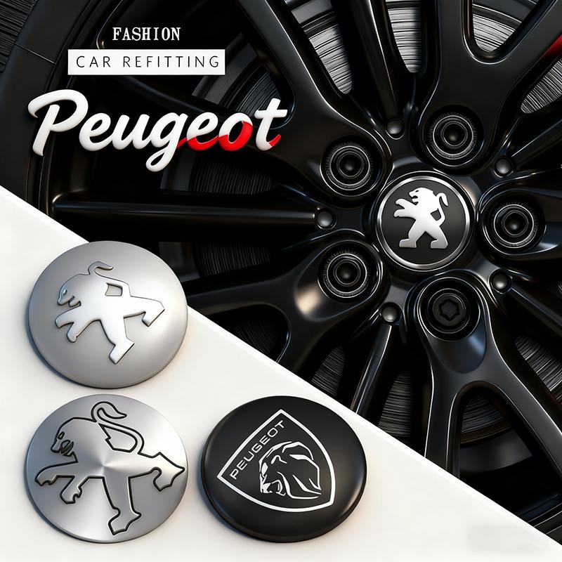 4pcs 56mm Car Wheel Center Hub Cap Stickers For Peugeot For VW GTI Polo Passat B6 B7 B8 Golf Jetta ID.3 Beetle CC MK7 MK8 Tiguan
