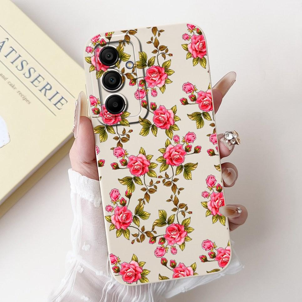 For Samsung Galaxy A16 5G SM-A1600 A166B Back Cover Coque 6.7" Funda Flower Butterfly Women Fashion Phone Case Liquid Silicone