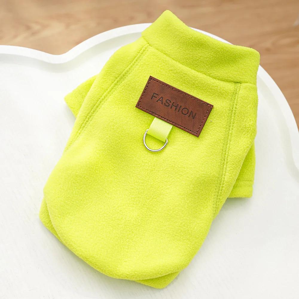 

Рубашка с высоким воротом для домашних животных, однотонная, на осень и зиму, на бархатную рубашку, домашняя одежда, пижамы, одежда для щенков с плюшевым мишкой XS