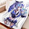 Game Honkai:starrail Silver Wolf Flannel Blanket Warmth Soft Air Conditioning Otaku Blanket Multifunctional Decorative Blankets