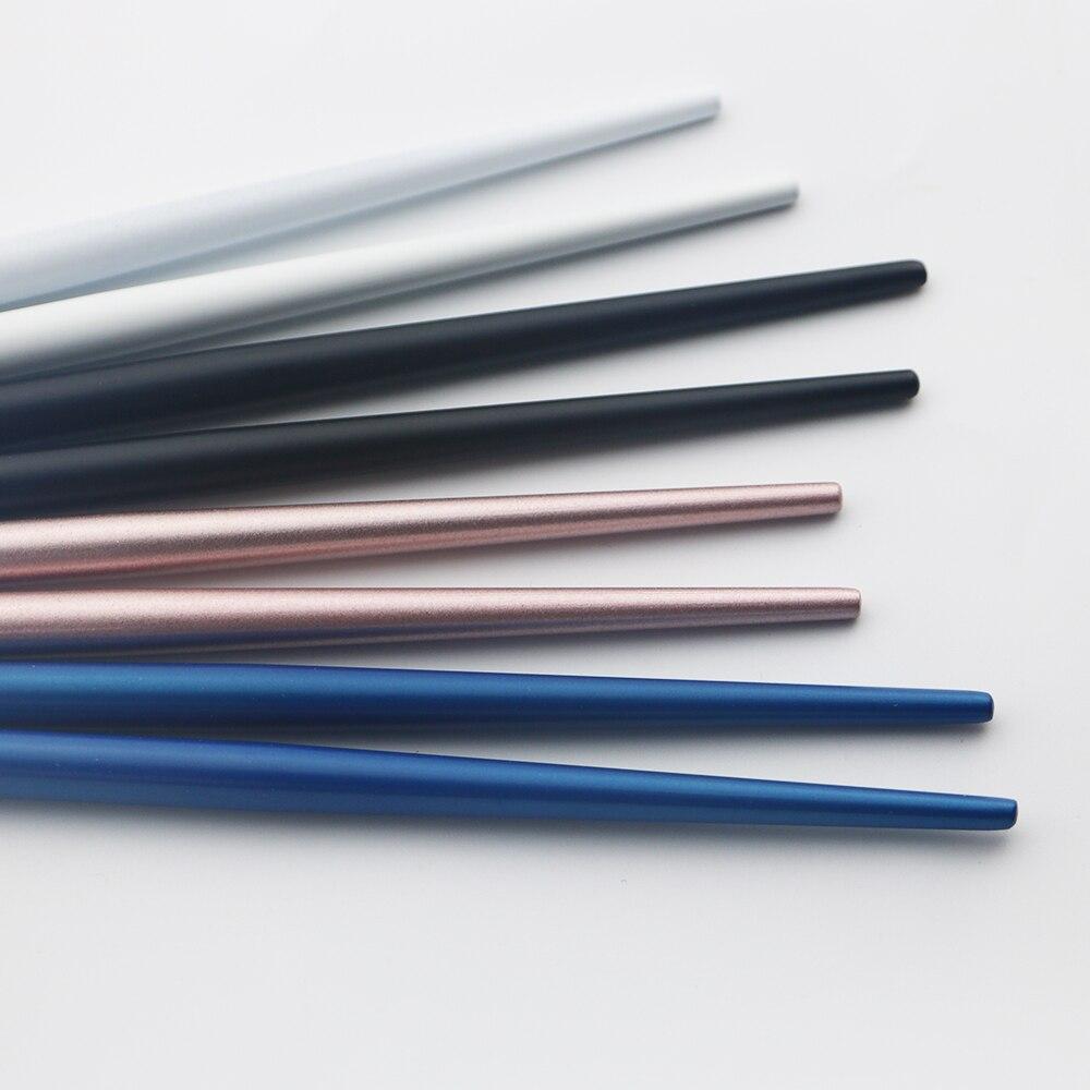 5 párů japonských korejských čínských hůlek Černé zlato Sada z nerezové oceli Nádobí Sushi hůlky Délka 22 cm Nádobí