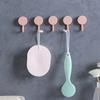 5Pcs Self Adhesive Wall Hook Strong Without Drilling Coat Bag Bathroom Door Kitchen Towel Hanger Punch-free Plastic Hooks Home Storage Accessories