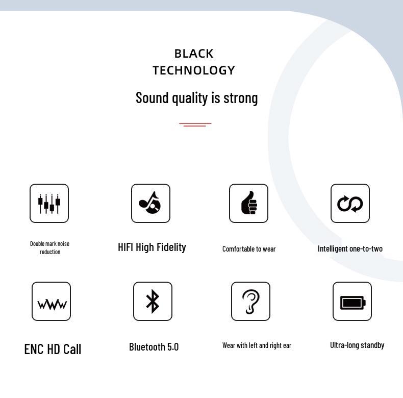 Qualcomm Bluetooth Single-Ear Business Earphone with Dual Mic Noise Cancelling and Long Battery Life