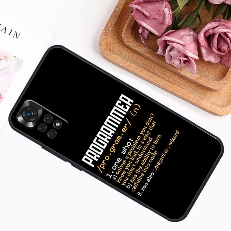 Programming Coding Case For Xiaomi Redmi Note 9 10 11 12 13 14 Pro 9S 10S 11S 12S Redmi 14C 13C 10C 12C Cover