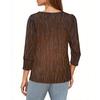 Women's Fashion Casual 3/4 Sleeve Print Shirt Women's Round Neck Tops