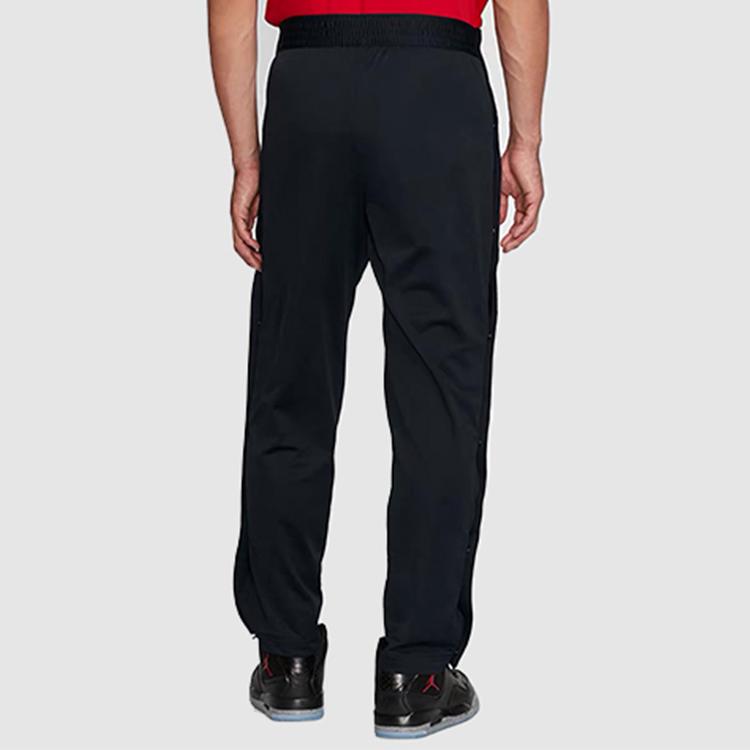 Jordan Hava Yan Çıtçıtlı Düğmeli Logo Baskılı Orta Yükseklikte İpli Örme Jogger Erkek Alt Giyim Siyah CK1455-010
