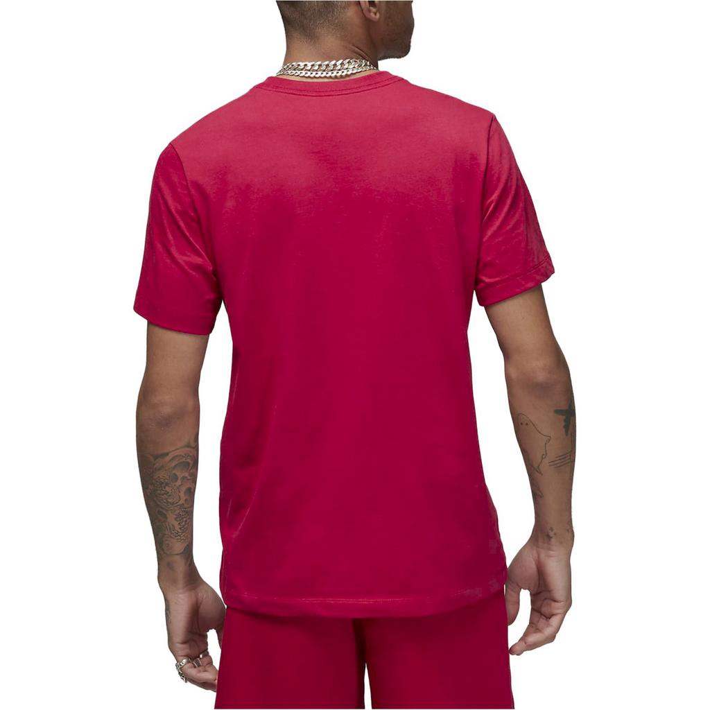 Jordan Flight MVP Allover Print Logo Casual Short Sleeve T-Shirt Men Tops Dark-Red FB7366-619