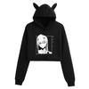Darling in the Franxx Zero Two Cat Ear Cropped Hoodie - Women's Anime Style