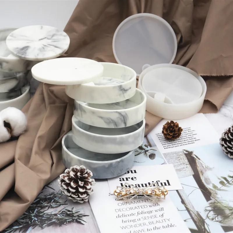 DIY Manuell Drehendes Dreistöckiges Tablett Schmuckaufbewahrungsbox Form Box Epoxidharz Gießen Silikonform Kunsthandwerkzeug