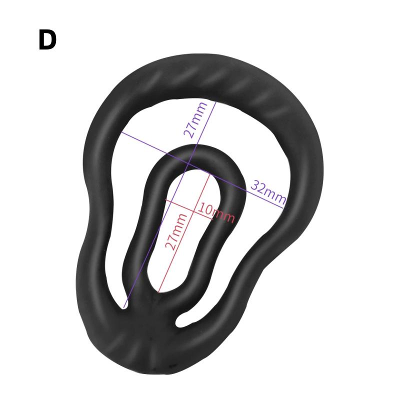 Male Penis Testis Lock Cock Ring Removable Erection Delay Time Ejaculation Penis Ring Enlargement Ball Stretcher Sex Toy Big Man