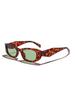 Men's Retro Rectangular Sun Glasses Narrow Frame UV Protection for Driving Beach& Casual Daily Fashion Looks KJ119