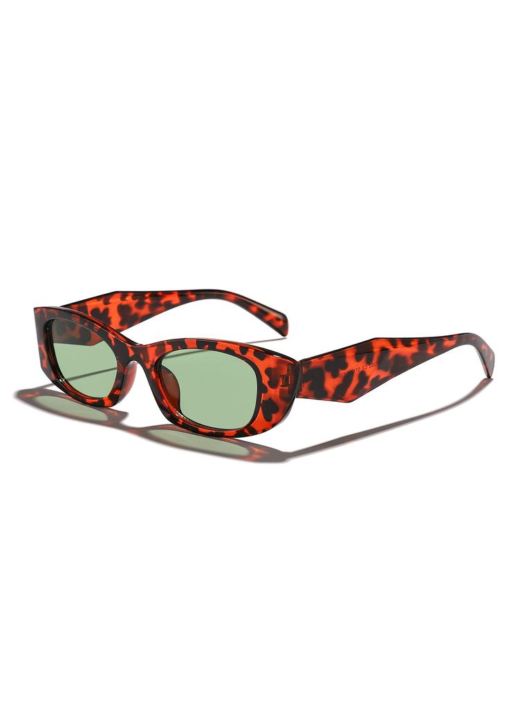 Men's Retro Rectangular Sun Glasses Narrow Frame UV Protection for Driving Beach& Casual Daily Fashion Looks KJ119