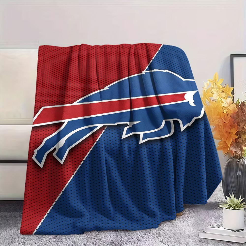 Buffalo Bills Bedruckte Flanelldecke, weicher Überwurf für Schlafzimmer Sofa, waschbar, Fanartikel, tolles Geschenk.