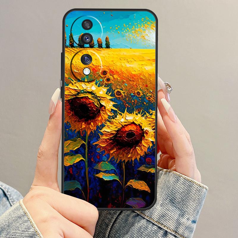 Beautiful Yellow Sunflower Case For Honor Magic 7 5 6 Lite Pro Honor 400 200 90 70 50 X9b X9a X8b X8a X8 X9 X9c Cover