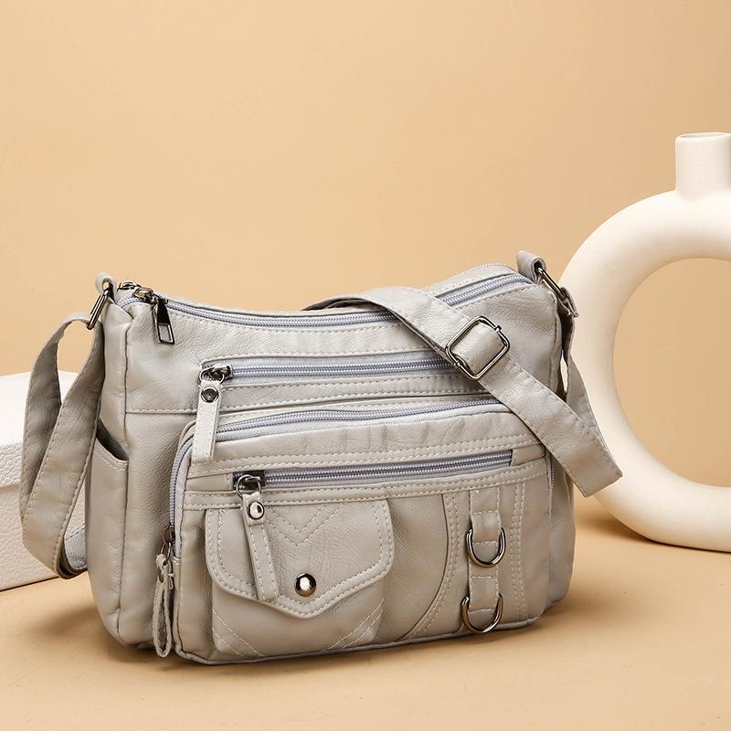 Women's Multi-Compartment Shoulder Bag Middle-Aged and Elderly Mother's Bag Crossbody Bag Small Square Bag