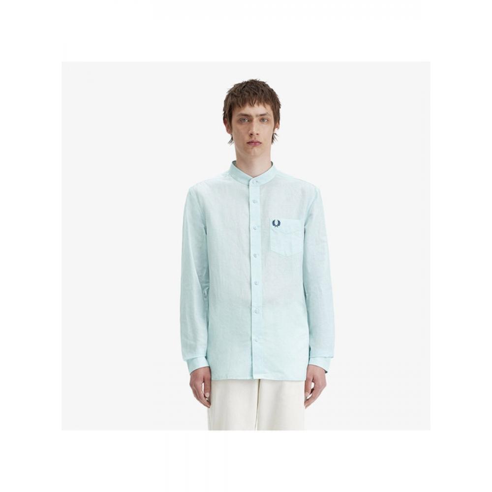 

FRED PERRY Рубашка с дедушкиным воротником из смесового льна Fred Perry R30 AFPM2417763 R30