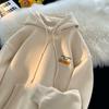 Men's Plus Size Retro Hooded Fleece Sweatshirt for Autumn and Winter