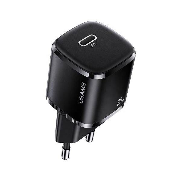 USAMS Lad. Network. 1xUSB-C T36 Mini 20W(head Only) PD3.0 Fast Charging Black/black CC124TC01 (US-CC124)